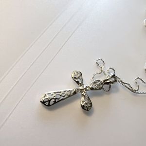 Sterling silver cross necklace